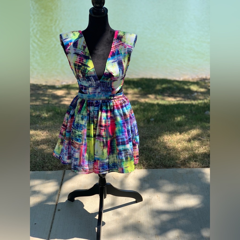Vibrant Multicolor Sleeveless Dress